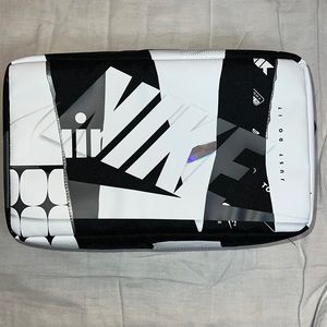 Nike Shoe Travel Bag Zipper Black/White and Metallic Never used. RARE